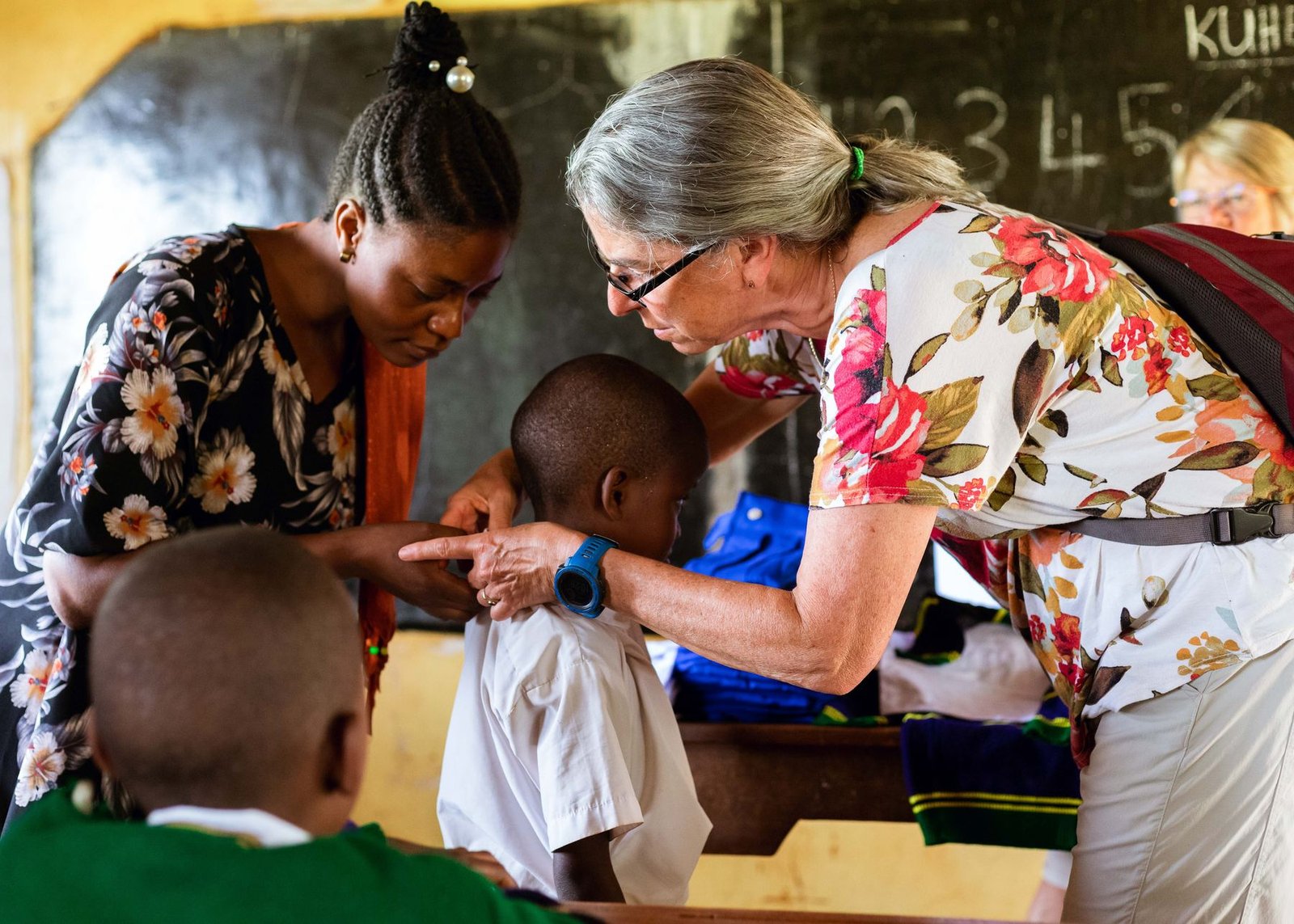 A child seen during a community health check